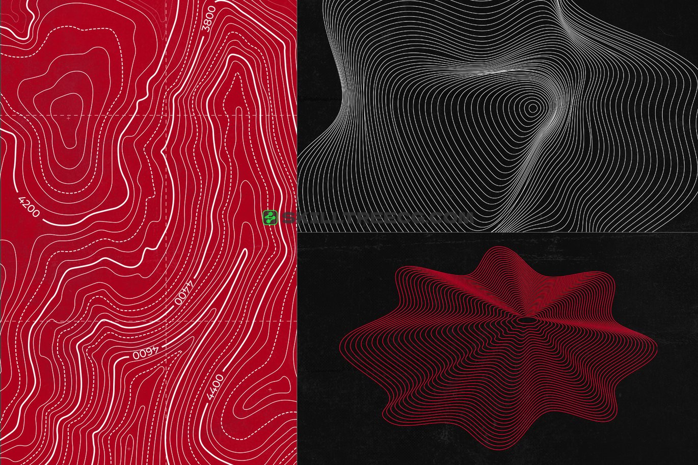图片[8]-Wireframe Topo Elements Vectors（371299）-技能树